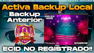 ✅SOLUCIÓN - Activar Con Señal Backup Anterior con DevTeamPRO RAM 5.4 | ECID No Registrado/No Activa