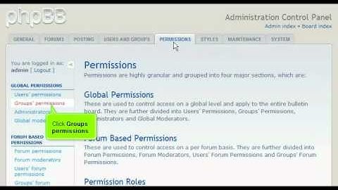 How to manage group permissions in phpBB