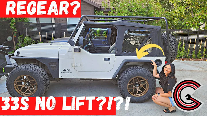 Episode 14: 33 Inch Tires NO LIFT on a STOCK 4 Cylinder Wrangler?!?! Check it OUT!