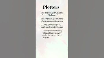 What is Plotters | Computer basic knowledge #computerknowledge #computerscience #plotters