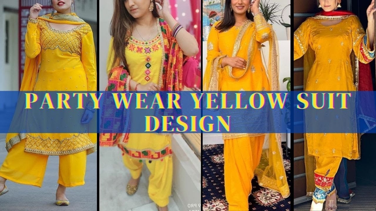 2022 Yellow Colour Suits Yellow Colour Anarkali Dress Mustard