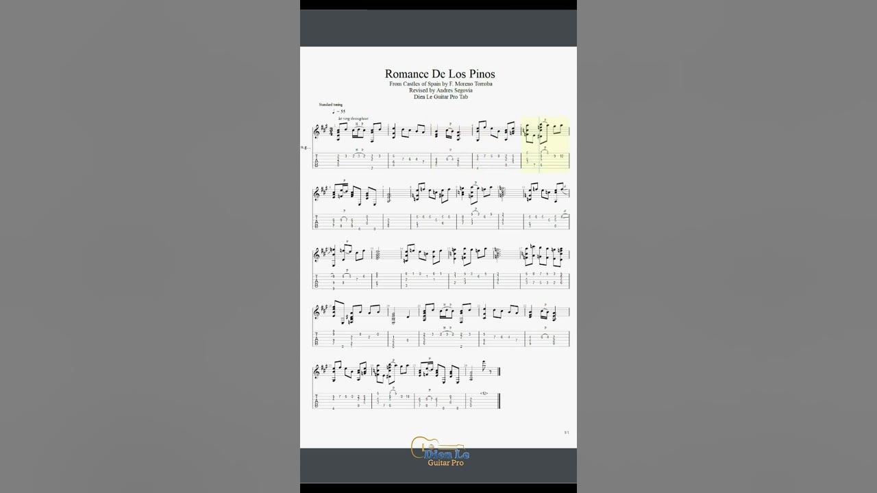 For Classical Guitar - Romance De Los Pinos #guitartutorial #guitarcover #guitarlesson #guitar