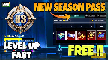 HOW TO LEVEL UP SEASON COLLECTION FAST FREE TRICK | BGMI NEW SEASON PASS & FREE MYTHIC LOBBY😍