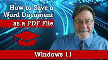 How to Save a Word Document As a PDF File: Windows 11