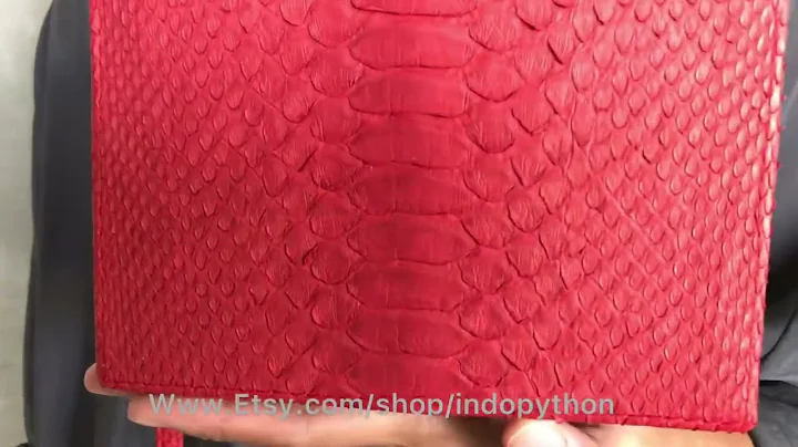 Red snakeskin purse, red python bag