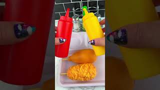 Packing School Lunch with Fidget Food *Korean CORN DOGS* Satisfying Video ASMR! #fidgets #asmr 🌭