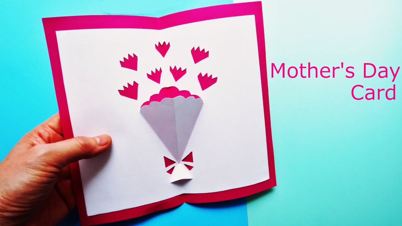 母の日 手作りカード 作り方 簡単な飛び出すポップアップカード 誕生日やお祝いに Diy Pop Up Card For Mother S Day Birthday Youtube