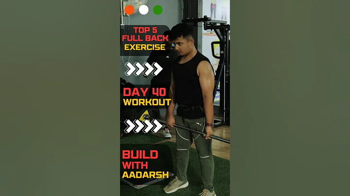 Top 5 Back Exercises 💪 for a thick V-Taper | Day 40 Back Workout #shorts #ytshorts #backworkout #gym