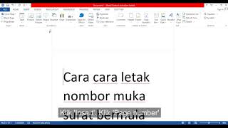 cara letak nombor muka surat bermula dari page kedua (MS word)