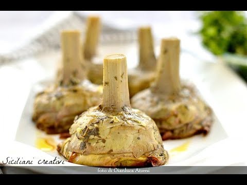 Siciliani Creativi - Carciofi alla romana - Artichokes roman style