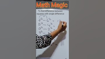 Easy Subtraction of Square Numbers | Fast Math Trick You Must Know!