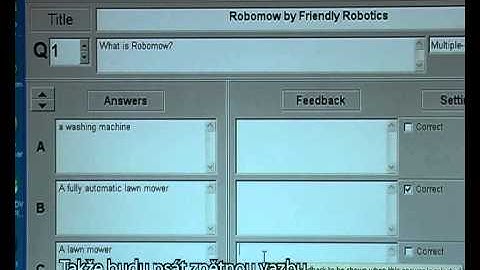 Hot Potatoes Quiz Exercises. Czech Subtitles