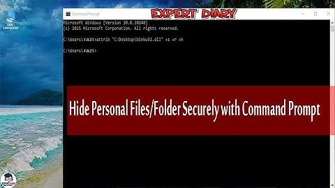 how to hide files and folder securely with command prompt