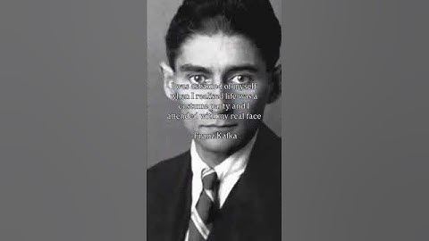 Franz Kafka’s Truth About Hiding Yourself 🎭 #philosophyoflife #kafka #shorts