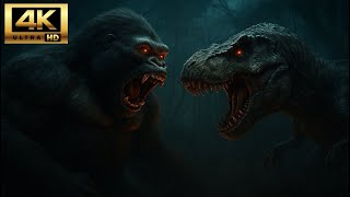 King Kong vs T-Rex: The Ultimate Monster Battle in the Jungle #kingkong2025 #kingkong #gorilla