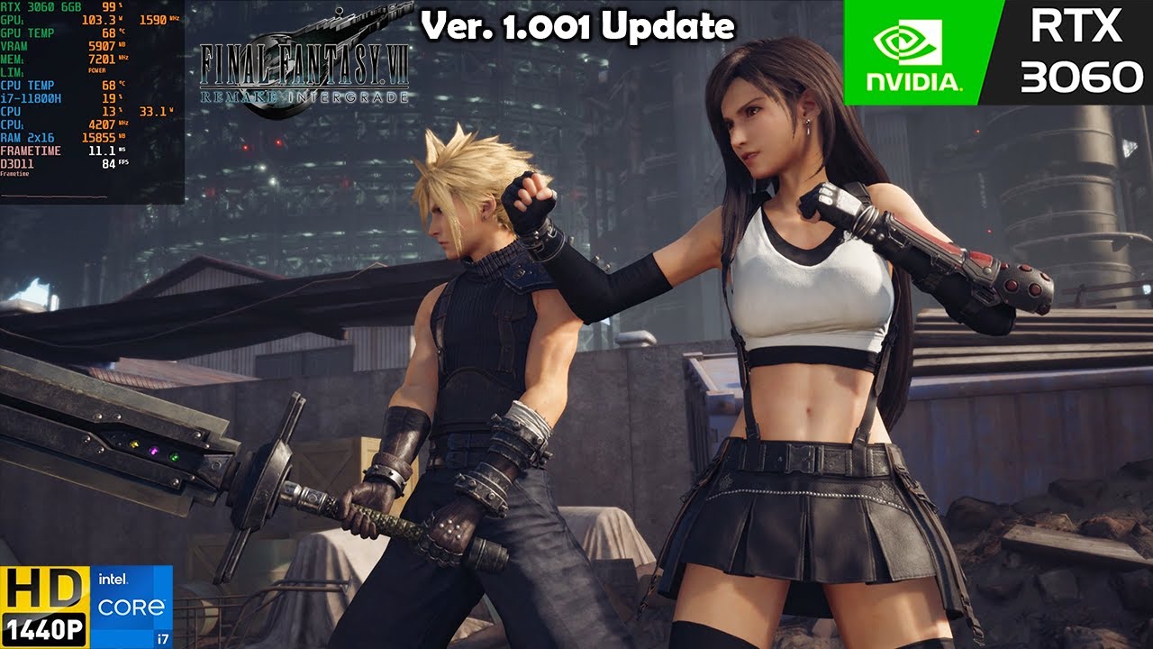 Final Fantasy VII Remake Intergrade Highest Settings 1440p Update 1.001 ...