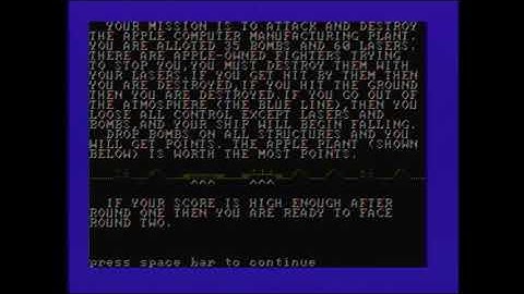 Attack - IBM vs Apple - PC Game 1982