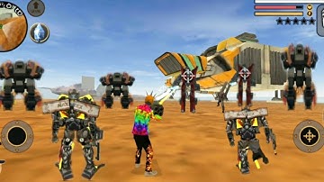 Vegas Crime Simulator - Fight Robot Team Gangstar - Naxeex ltd (HD) Android Gameplay#1