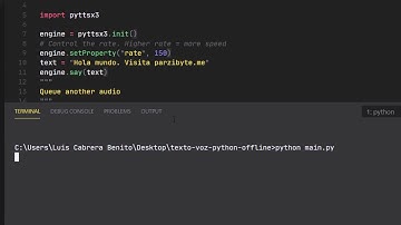Convertir texto a voz con Python y pyttsx3