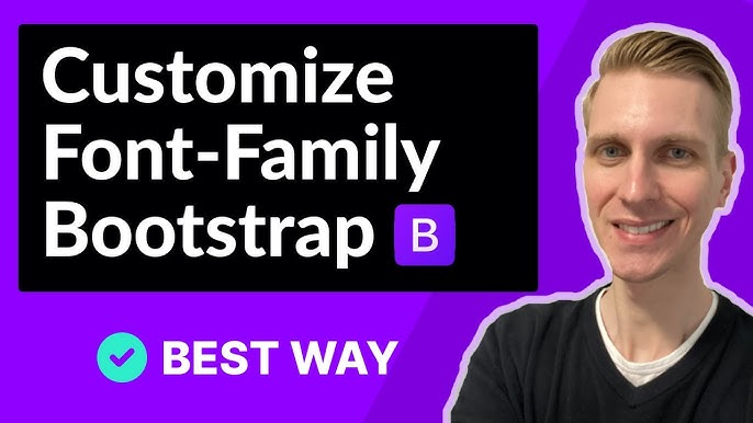 How To Change The Font Family Of A Bootstrap Template - Youtube