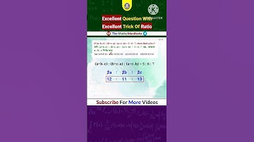 Excellent Question With Excellent Trick Of Ratio || #shorts #maths #ssc #bank #wbpsc #wbp #railway