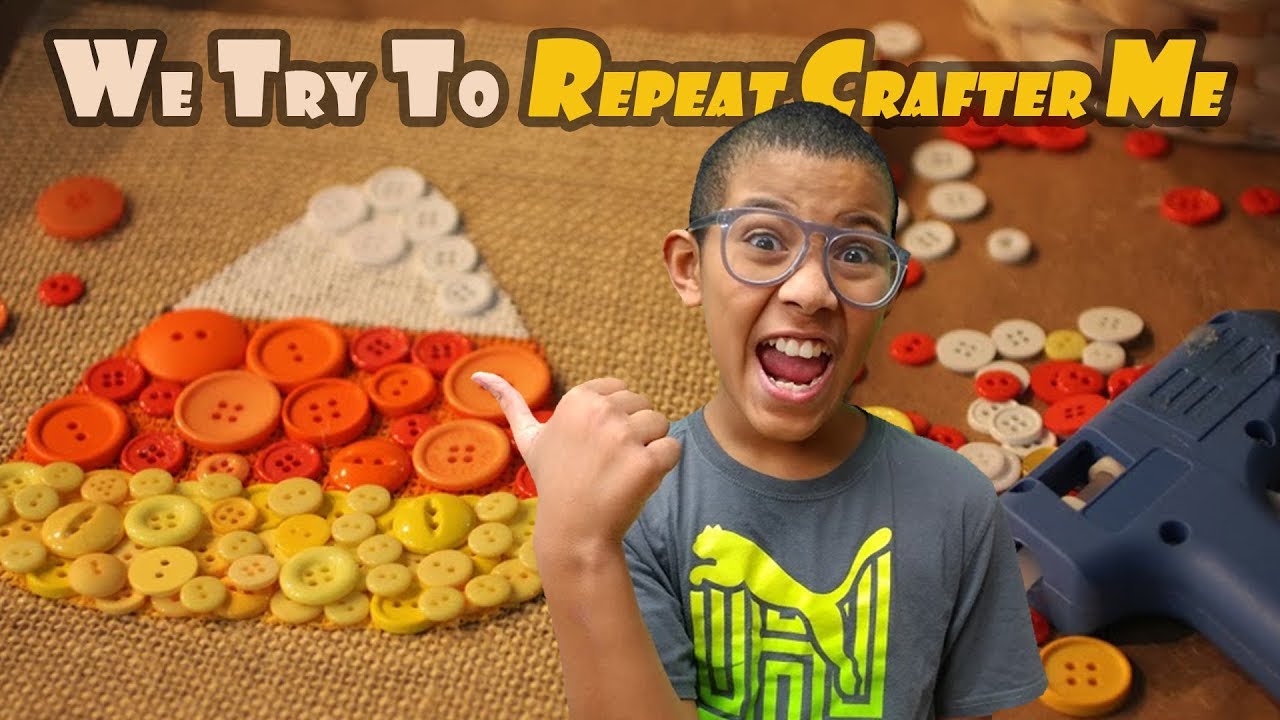 Candy Corn Button Art Challenge from RepeatCrafterMe YouTube