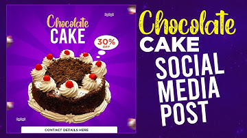Chocolate cake social media post  design