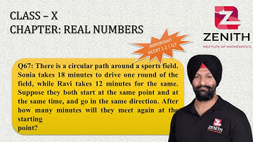 There is a circular path around a sports field. Sonia takes 18 minutes to drive one round of the....