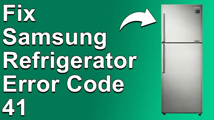 How To Fix The Samsung Refrigerator 41 Error Code - Meaning, Causes, & Solutions (Instant Fix!)