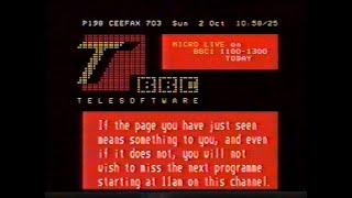 Sunday 2Nd October 1983 Bbc1 - Ceefax - Making The Most Of The Micro - Ian Mcnaught Davis - Rare