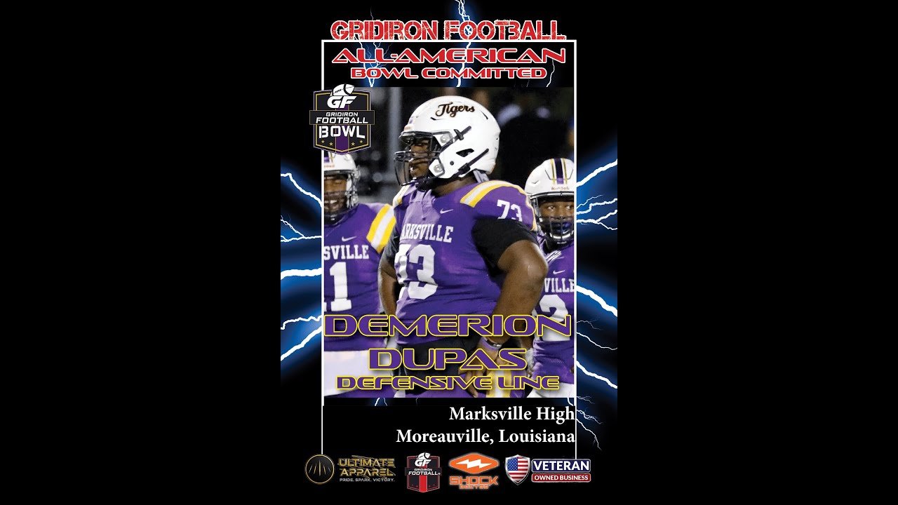 2023 GF AllAmerican Bowl Game DT Demerion Dupas, Marksville High
