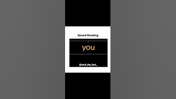 You can read faster than you think ( Speed reading)
