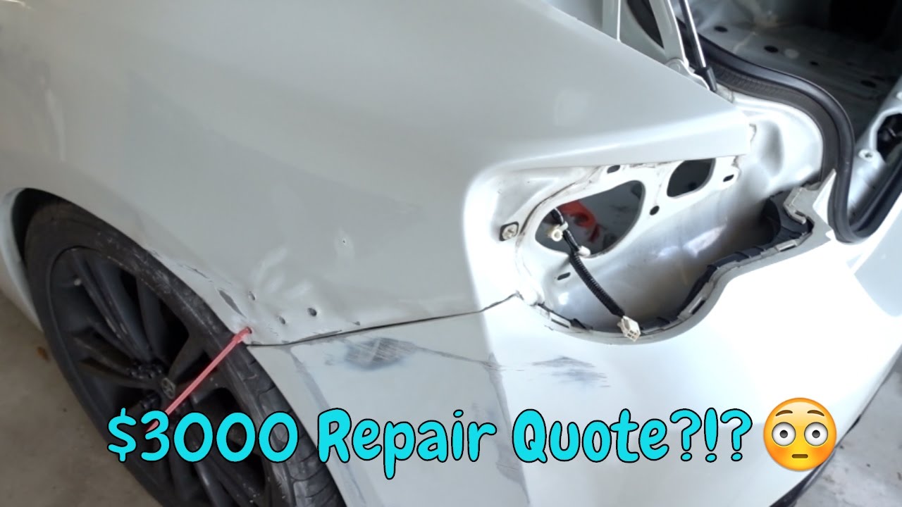 FRS Rear Quarter Panel Repair (Cheap DIY) YouTube
