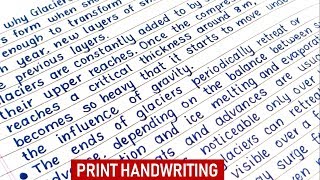 Neat and clean print handwriting | satisfying English print handwriting