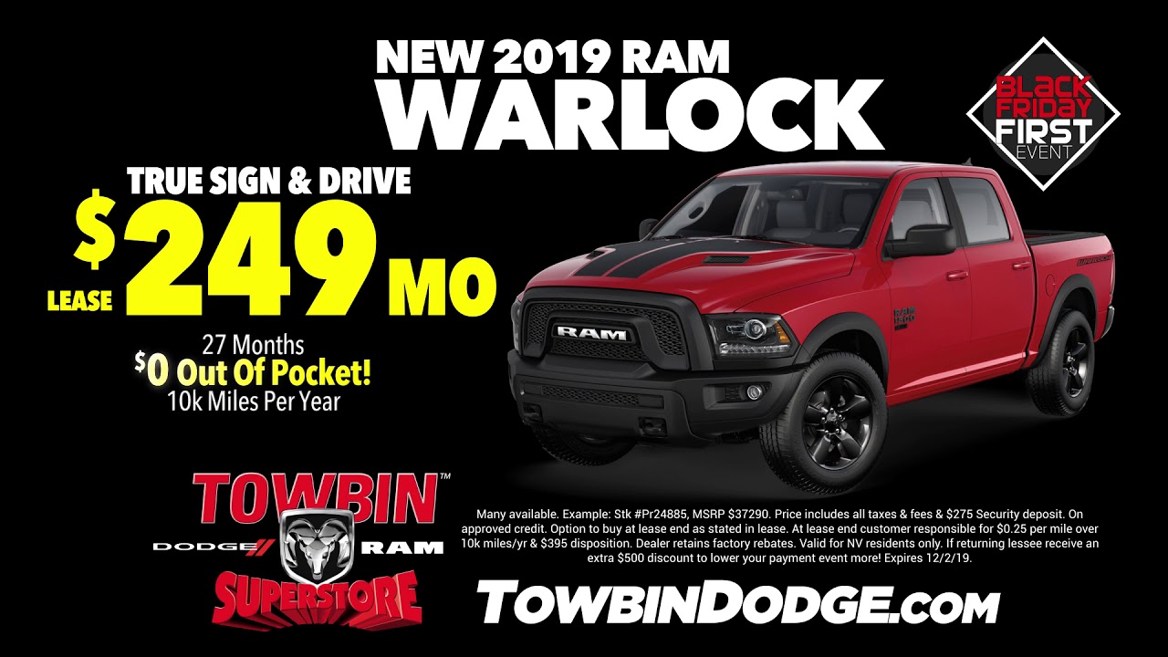 lavendel Fejlfri etiket Towbin Dodge | November Ram 1500 Warlock Lease Special - YouTube