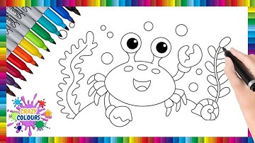 How To Draw A Crab 🐚🪸❤️Step By Step | Easy Drawing