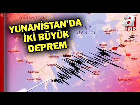 Art arda 2 büyük deprem! Yunanistan'da 5,6 ve 5,7 büyüklüğünde deprem meydana geldi | A Haber