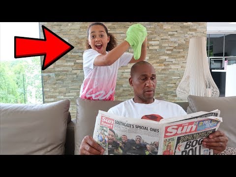 STICKY SLIME PRANK ON MY DAD!!