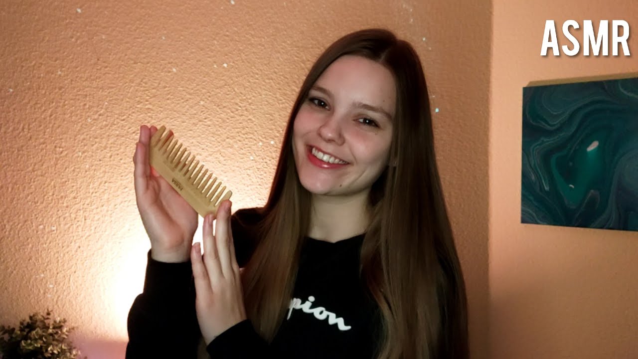 ASMR Long Hair Combing - With My New Wooden Comb
