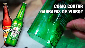Como cortar uma garrafa de vidro com barbante?