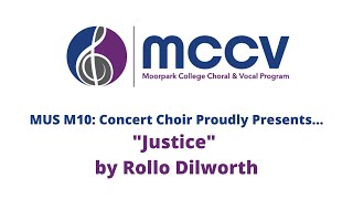 Concert Choir Justice Moorpark College Choral & Vocal Program