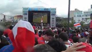 COSTA RICA SCORES AGAINST GREECE!!! World Cup 2014 (Reaction in San Jose)