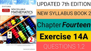 #Oxford Maths Updated 7th Edition #New Syllabus Mathematics Book2 #exercise 14A #questions 1,2