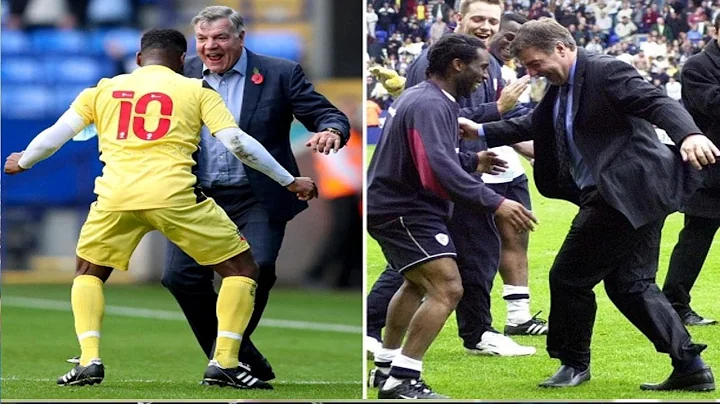 Sam Allardyce dances on pitch and is joined by Bolton hero Jay Jay Okocha