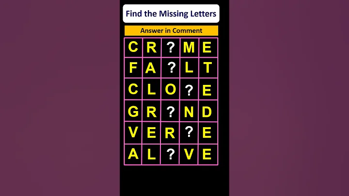 Missing Letters 5w- 23