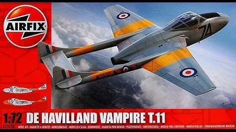 Airfix 1/72 De Havilland Vampire T.11 InBox Review / Dobozbontás
