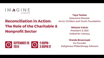 Reconciliation in Action: The Role of the Charitable & Nonprofit Sector