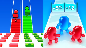Bridge Race vs Join Blob Clash 3D - Gameplay MAX LEVELS SpeedRun Android iOS Ep 5