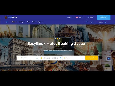 EasyBook – Hotel & Tour Booking WordPress Theme | Tour Travel and Hotel Booking Website