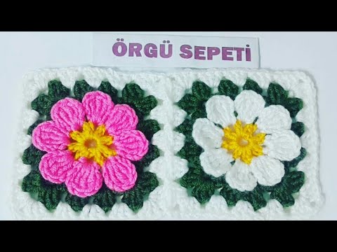 ÇİÇEKLİ KARE MOTİF(FLOWER MOTIF) CROCHET DESIGN BLANKET